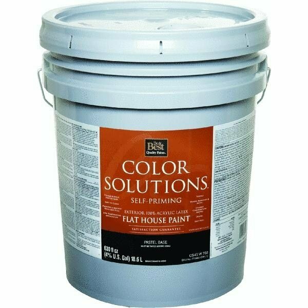 Worldwide Sourcing Color Solutions Latex Flat Self-Priming Exterior House Paint CS45W0702-20